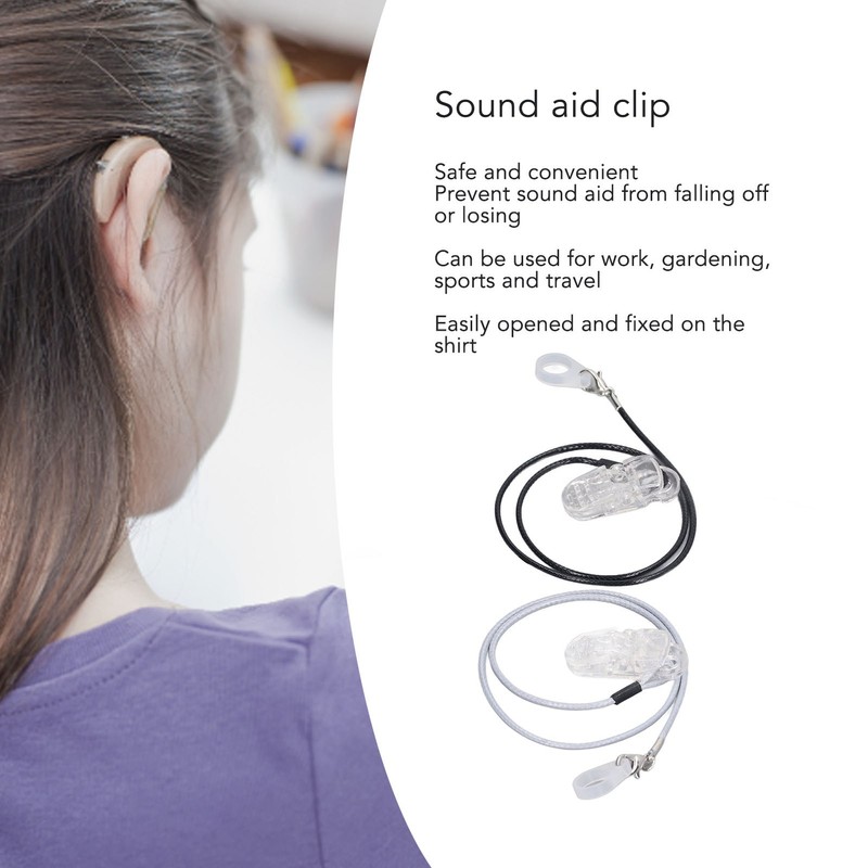 2pcs Sound Amplifier Clip Rope Nylon Monaural Sound Aid Protective