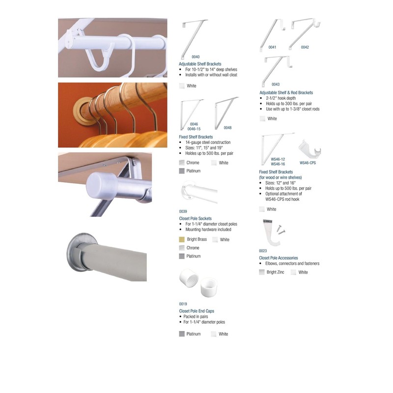Knape & Vogt John Sterling CD-0002 Heavy Duty Tension Rod,