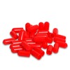 Ohamtes 50PCS ID6mm Red PVC Rubber End Cap, Vinyl Flexible