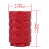 TOMALL Round Style Tire Valve Stem Caps Red for Vehicle