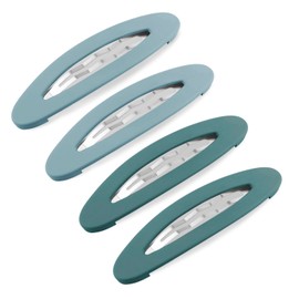4Pcs 3.5 inch/9cm Large Snap Hair Clips, Matte Snap Hair Clips Blue Tone Hair Clip Medium Barrettes Hair Accessories No Slip Snap Clips for Girls and Women Hair Decortions
