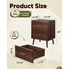 WLIVE Wood Night Stand with 2 Drawers, Mid Century Modern