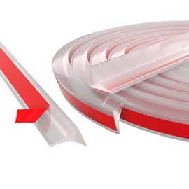 67”Shower Threshold Water Dam Barrier,Silicone Shower Water Guard for Bathroom Kitchen Wet Separation,Splash Guard for Countertop Sink Cooktop Edge(Transparent)