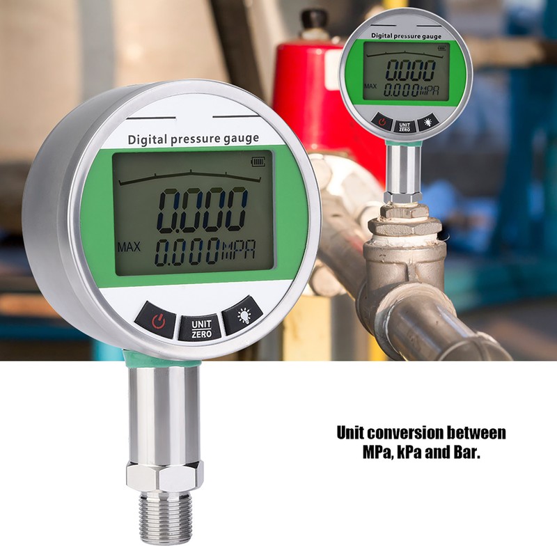01.6MPA Digital Stainless Steel Hydraulic Pressure Gauge with M20*1.5 Connector
