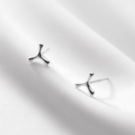 925 Silver Earrings, 925 Silver, Hypoallergenic, Small, Small, Inconspicuous, Dainty Simple, Hiked, Pink Gold, Sterling Silver, No Gemstone