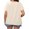 Women's Plus Size Notched Neck Short Sleeve Tops Western Shirts