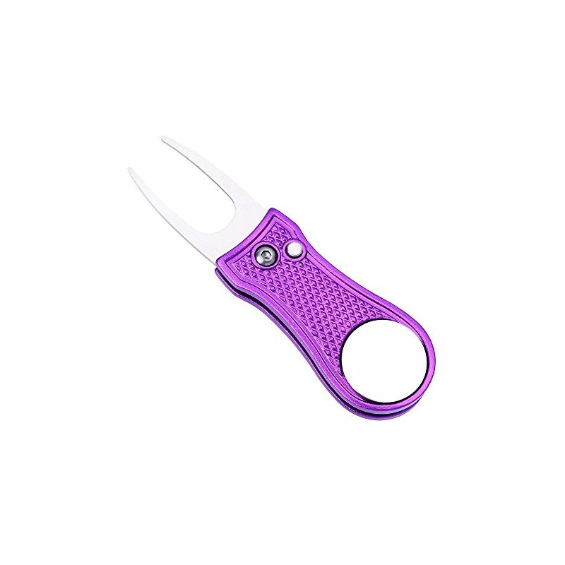 Mile High Life All-Metal Foldable Golf Divot Tool with Pop-up