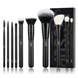 Jessup Brochas para Maquillaje 10pcs Set Pinceles Maquillaje para Base en Polvo Rubor Contorno Bronceador Corrector Sombra de Ojos Mezcla de Cejas Delineador de Ojos Spoolie T323