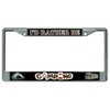 I'd Rather Be Camping Chrome License Plate Frame