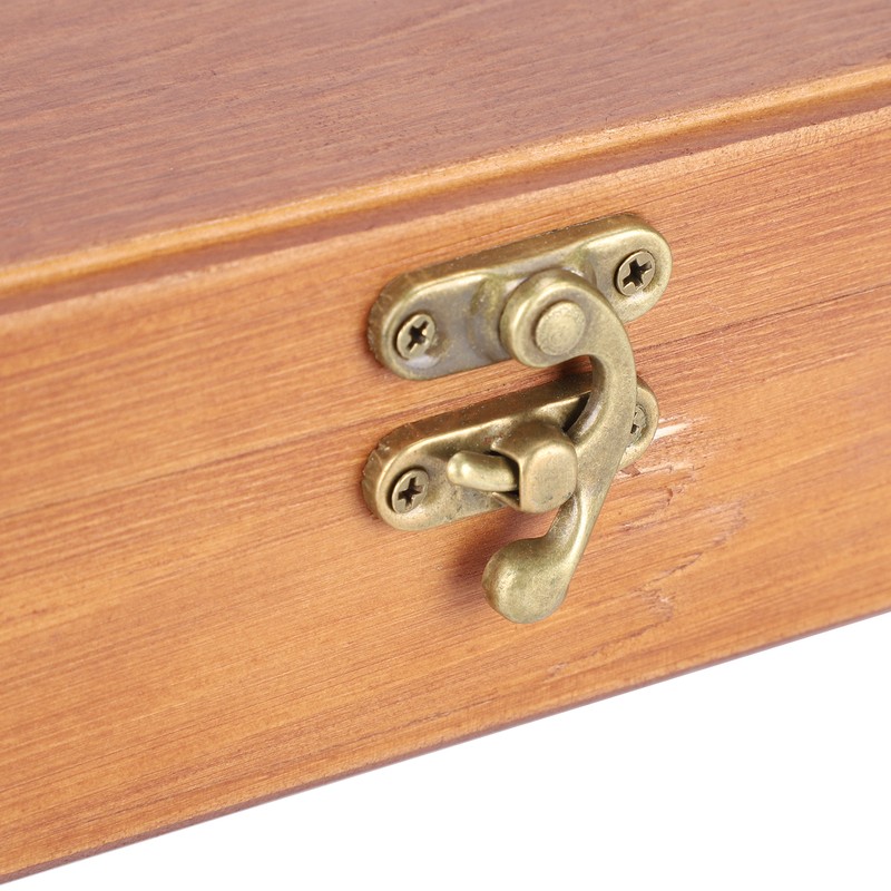 Wooden Box Antique Rectangle Children Stationery Case Desktop MultiFunction Storage