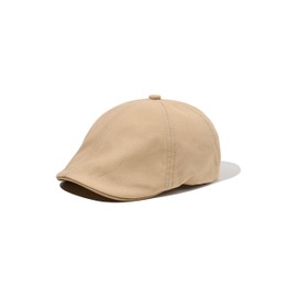Clakllie 6 Panel Newsboy Cap Summer Flat Cap Cabbie Hat Gatsby Ivy Irish Hunting Hat Adjustable Duckbill Cap,NBAP2501-Khaki