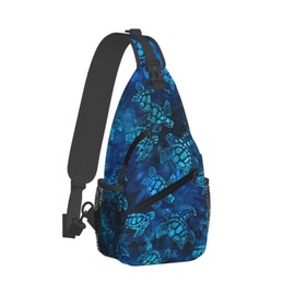 Krirteh Sea Turtle Sling Bag - Women's & Men's Fashion Backpack, Crossbody, Shoulder & Chest Bag - Travel & Hiking Daypack