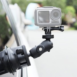 360°Rotation Car Windshield Suction Cup Mount for Gopro Hero 10 9 8 7 6 5 4 3 DJI OSMO Action Camera Greater Suction Power Perfect for Car Window Suction Cup Holder