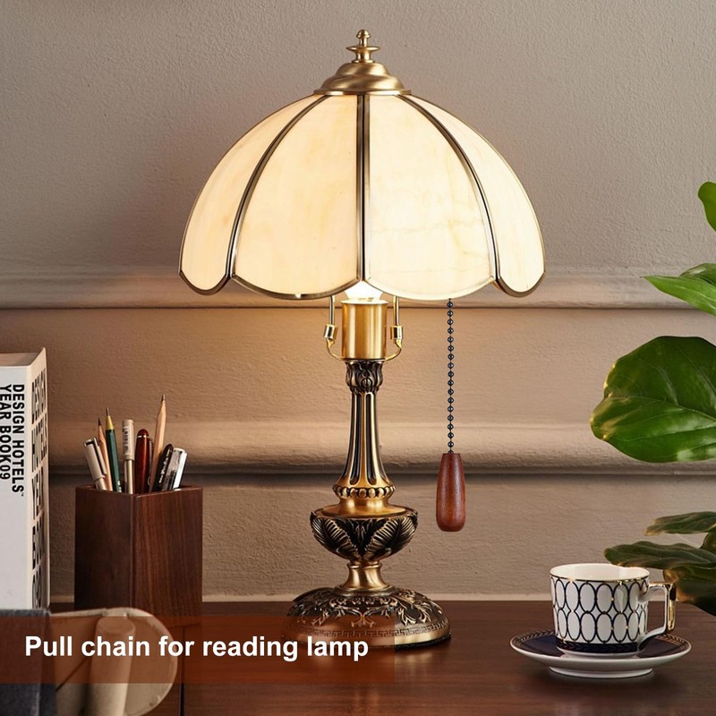 6 Pieces Wooden Ceiling Fan Pull Chains Extender Set, 12