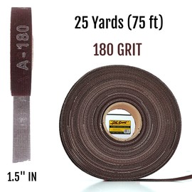 Jet Swet Plumbers Open Mesh Sanding Cloth 180 grit 1.5 in x 25 yd - Double Sided Abrasive Roll Emery Crocus Cloth Sands Deburrs Copper Pipe, Metals, PVC, Wood, Drywall | Aluminum Oxide Fine Screen