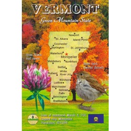 1 STATES4VER, VERMONT - Green Mountain State, Statehood: M from HibiscusExpres