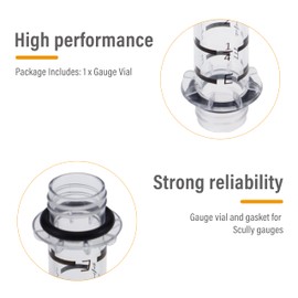 xyocx 10159 Replacement Gauge Vial & Gasket Scully Gauge Crystal Level Sight Plastic