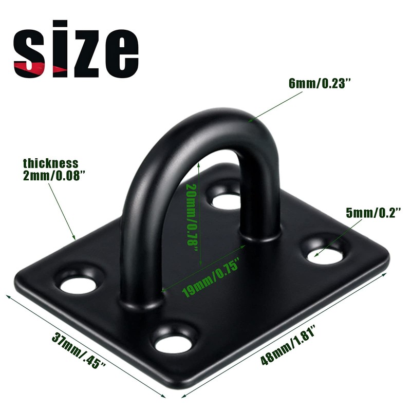 Shimeyao Stainless Steel Ceiling Hooks, 6 Sets Heavy Duty Eye