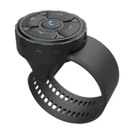 VOBOR Bluetooth Media Button,Wireless Bluetooth Remote Control,IP67 Waterproof Strap Type Phone Controller for Motorbike Bike Car Steering Wheel