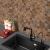 Midcard 10 Piece Peel and Stick Backsplash Imitation Rust Brown
