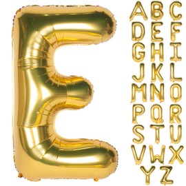 Large Mylar Foil Helium Letter Balloons 40 Inch Gold Balloons Alphabet Letters for Birthday Bridal Shower Anniversary Decorations (Letter E)