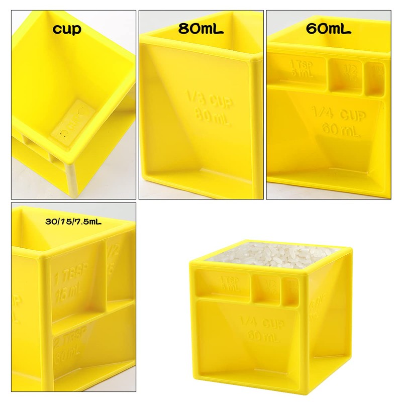 Jagowa Measuring Cups All-in-One Measuring Cube Cooking Measurements Tool for