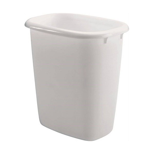 Rubbermaid FG295800WHT Vanity Wastebasket, 14.4-Quart, White