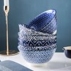 Selamica Blue and White Porcelain 20oz Cereal Bowl Set -