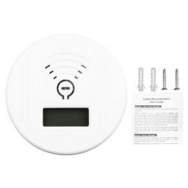 CO Detector Battery Operated Audible and Visual Mini CO Alarm with LCD Display for Home Kitchen