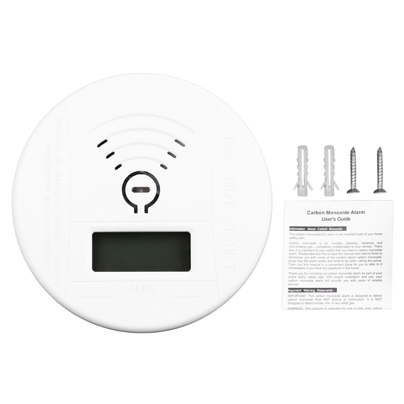 CO Detector Battery Operated Audible and Visual Mini CO Alarm