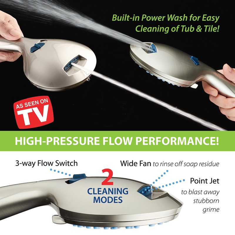 Hotel Spa AquaCare High Pressure 8-mode Handheld Shower Head -