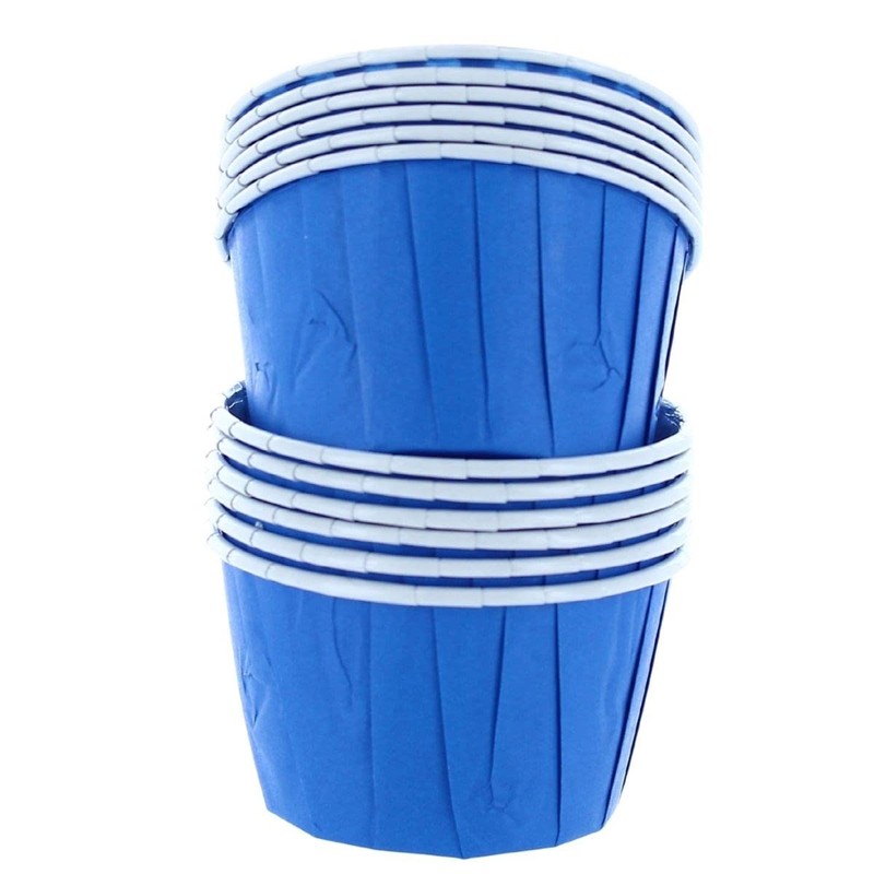 Baked with Love Blue Baking Cups, Cupcake Cases, Greaseproof Baking