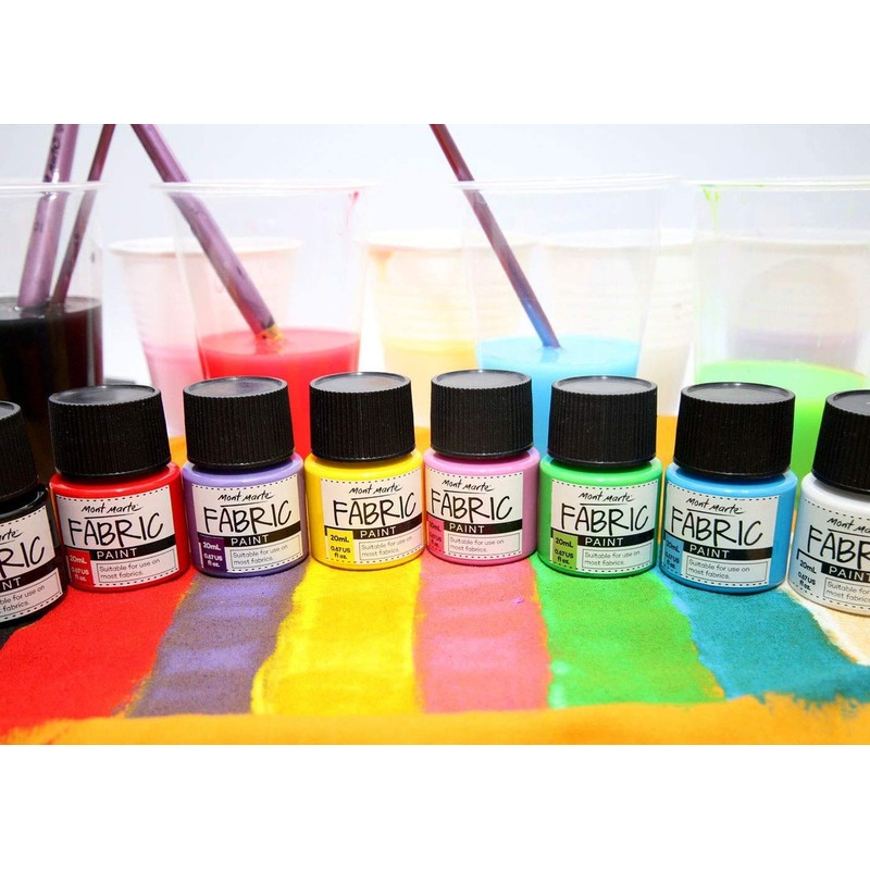 Mont Marte Fabric Paint Fabric Paint 8 Colors x 20ml