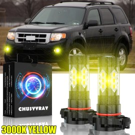 CHUSYYRAY 2X 3000K YELLOW LED FOG LIGHT BULBS KIT FOR FORD ESCAPE 2008 2009 2010 2011 2012