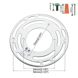 4"Ceiling Light Fixture Mounting Bracket,Light Fixture Mounting Bracket，Circle Universal Cross Bar ,Steel Crossbar Plate for Mount Wall Light, Vintage Close to Ceiling Light, Chandelier (2 pack)