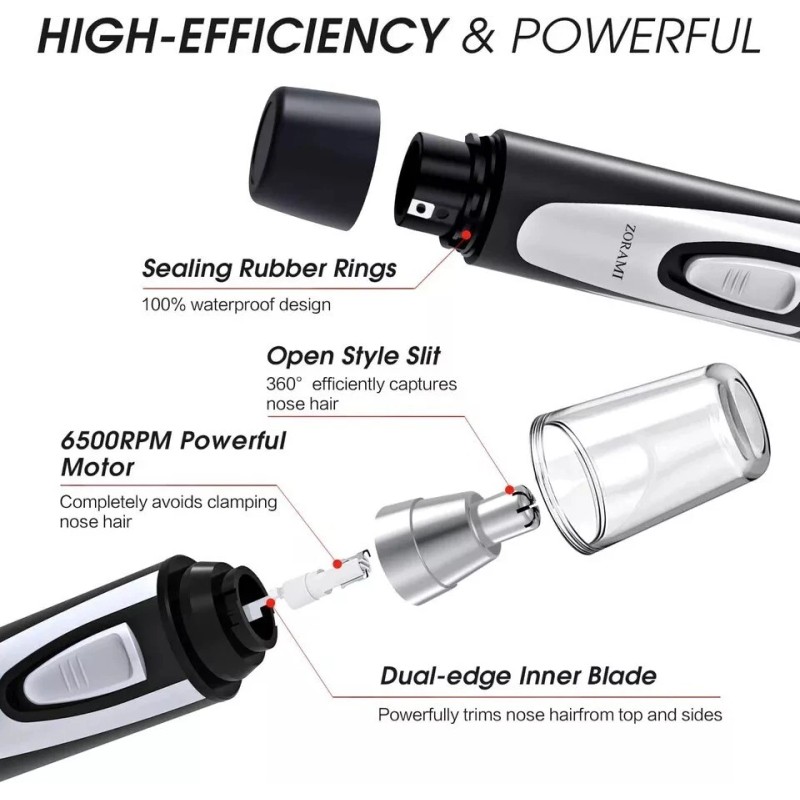 ZORAMI Ear and Nose Hair Trimmer Clipper - 2024 Professional