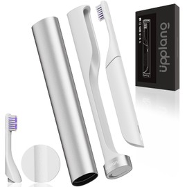 Electric Toothbrush, Portable Travel Sonic Toothbrush with Protective Case USB-C Rechargeable, Neutral Comfort Bristles, Waterproof, Smart Timer, Compact for Daily Use (Pearl White)