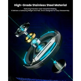 Fidget Spinners Metal Toy for Kids and Adults: TAMOXI Fidget Spinner with Ultra Silent High Speed Spin, Durable Stainless Steel Construction and Glow Design - Office/Travel/Relieve Stress and Anxiety