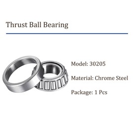 Kozelo 30205 Tapered Roller Bearing - [25 mm x 52 mm x 17 mm] Chrome Steel Bearing for Use in Conveyor Systems