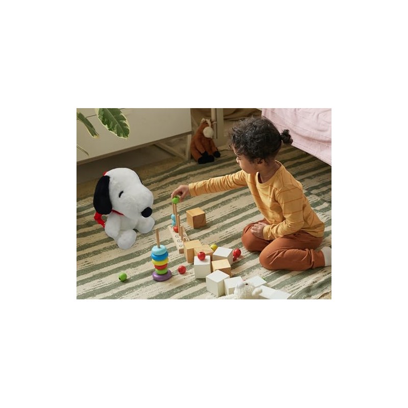 CYPBRANDS Unisex Kids Snoopy Mochila Peluche Backpack, White, multicoloured, M