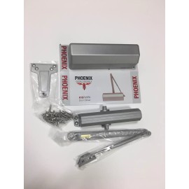 Phoenix Door Controls COMMERCIAL DOOR CLOSER CLEAR ALUMINUM FINISH