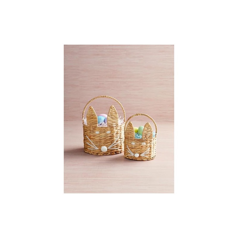 Mud Pie Nested Hyacinth Easter Baskets, Brown