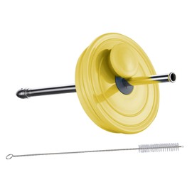 40 oz Tumbler Lid, Leak Proof Magnetic Lid, Spill Proof Straw Lid, Replacement Lid for 40 oz Straw Mug, Replacement Magnetic Lid (Yellow)