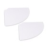 2pcs Wall Mount Floating Corner Shelves Quarter Round Hanging Corner