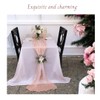 EVALYN EVE Pink Table Runner Cheesecloth Table Runner with 2