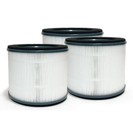 Nispira AP-T10 AP-T10FL 3-In-1 Activated Carbon True HEPA Filter Replacement For Homedics Air Purifier AP-T10-BK AP-T10-WT | Removes Smoke, Chemical VOCs, Odor, Pet Dander | 3 Pack