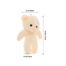 ifundom 12 Pieces Mini Bears 11cm Tiny Bears Doll Mini Stuffed Animals DIY Keychain Birthday Wedding Christmas Party Favors