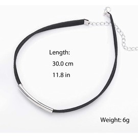 POYAMUSE Black Velvet Choker Necklace for Women - Elegant Gold Silver Accents, Adjustable Black Collar Necklace - Punk Chocker Jewelry for Women - Gold