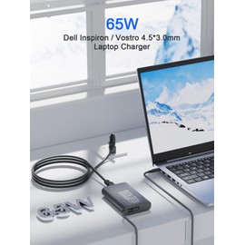 65W Charger for Dell Laptop Charger,AC Adapter for Dell Inspiron 11 13 14 16 15 17 3000 5000 7000 Series 15 3520 3552 3555 3558 3565 5552 5555 5558 5559 Laptop Power Supply Cord