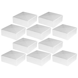 cyclingcolors 10 x Square Tube Caps Plastic White Chair Caps End Caps for Square Tube Furniture 40 x 40 mm